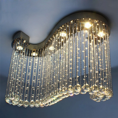 modern led ceiling light crystal flush mount crystal ceiling lamp 6 lights gu10 4w l80*w30*h60cm [ceiling-lights-3997]
