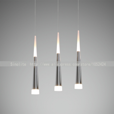 modern led pendant lamps 3 lights with long bar backplate 90-265v acrylic dinning living study room pendant lights