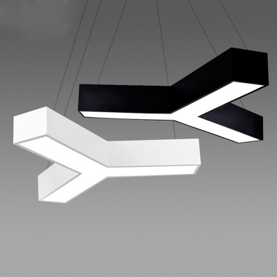modern led pendant light fixture triangle led suspension light for dinning room, bedroom, office [modern-pendant-light-6600]