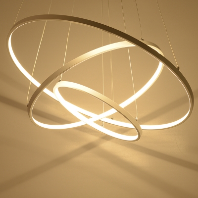 modern pendant lights for living room dining room 3/2/1 circle rings acrylic aluminum body led lighting ceiling lamp fixtures [pendant-lights-5552]
