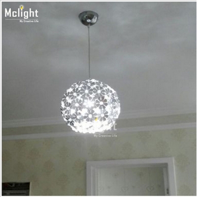 modern silver flower crystal chandelier light fixtue aluminum dining crystal light for aisle, porch, hallway,bedroom mcp0502 [modern-pendant-light-6941]