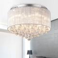 modern simple fabric crystal ceiling chandelier lights with name brand 32*45cm diamater