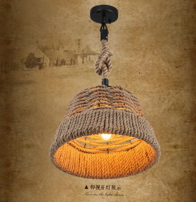 new arrival creative retro countryside hemp rope pendant lights 31-40w vintage lamp incandescent edison bulbs loft casquillo e27