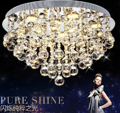 new flush mount contemporary chandelier led light dia60*h30cm lustres home decoration cristal chandelier [modern-crystal-chandelier-5174]