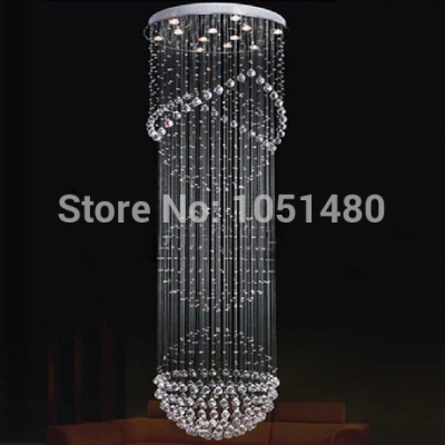 new modern luxury crystal lamp pendant crystal chandeliers and lights dia50*h200cm staircase lighting fixture