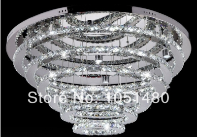 promotion s stainless steel k9 crystal lights led chandelier , big el lobby light dia1000*h700mm [led-chandelier-5177]