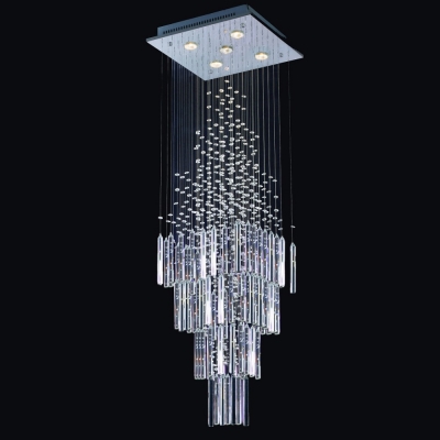 s modern crystal chandelier square crystal light l300*w300*h1200mm indoor lighting