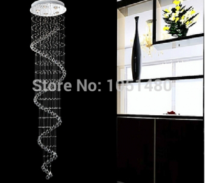 top s flush mount led crystal light spiral chandelier modern lighting for home/el [modern-crystal-chandelier-5312]