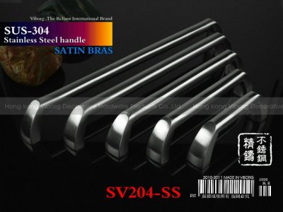 (4 pieces/lot) 128mm VIBORG SUS304 Stainless Steel Drawer Handles& Cabinet Handles &Drawer Pulls & Cabinet Pulls, SV204-SS-128