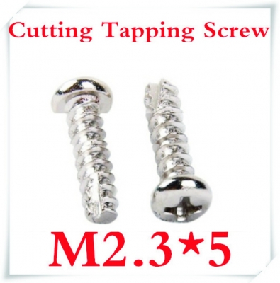 1000pcs/lot m2.3 x 5 m2.3 scrape point cross recessed pan head cutting tapping screws