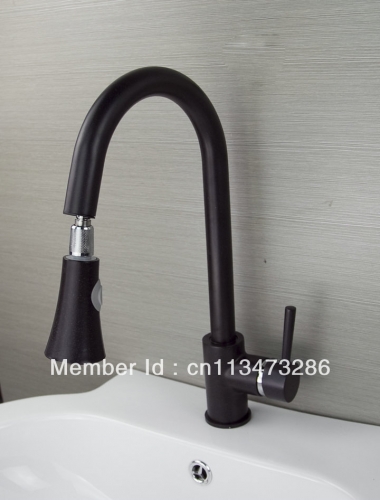 2013 Design Pull Out Kitchen Faucet Oil Rubbed Bronze Black Kitchen Sink Mixer Tap L-5901
