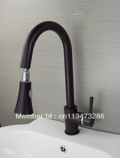 2013 Design Pull Out Kitchen Faucet Oil Rubbed Bronze Black Kitchen Sink Mixer Tap L-5901 [Kitchen Pull Out Faucet 1822|]