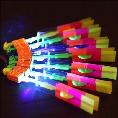 20pcs/lot led arrow rocket flashing flying toys amazing arrow helicopter for kid's birthday gift parties fun [indoor-decoration-4236]