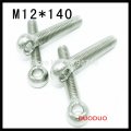 5pcs m12*140 m12 x140 stainless steel eye bolt screw,eye nuts and bolts fasterner hardware,stud articulated anchor bolt