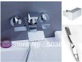 Bathtub Mixer Faucet Chrome Waterfall Tap Wall Mounted With Handle Spray S-583