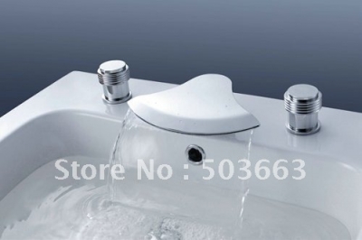 Beautiful Newly Bathroom Tap Sink Bath Tub Waterfall Faucet Chrome CM0504