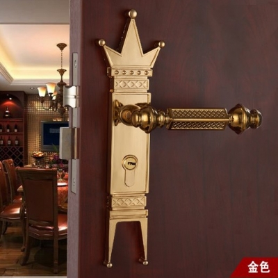 Chinese antique LOCK Gold ?Door lock handle door levers out door furniture door handle Free Shipping(3 pcs/lot) pb26