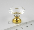 D28mmxH26mm Golden base crystal furniture drawer knobs