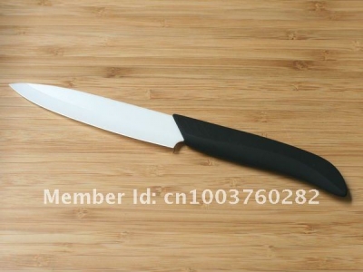 High Quality Ceramic Utility Knife 4" white blade black ABS handle #4HQB by DHL