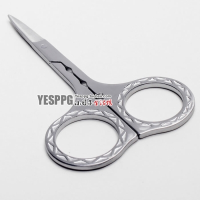 High quality stainless steel eyebrow scissors cosmetic elbow beauty scissors a vibratos [kitchenware knife 33|]