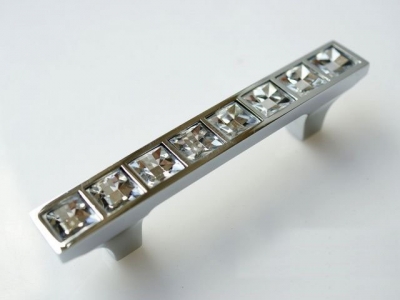 K9 Top Quality Crystal Glass Handle Knob Cabinet Door New (C.C.:64mm,Length:100mm)