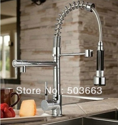 New Kitchen Brass Faucet Basin Sink Pull Out Spray Single Handle Mixer Tap S-793 [Kitchen Pull Out Faucet 1912|]