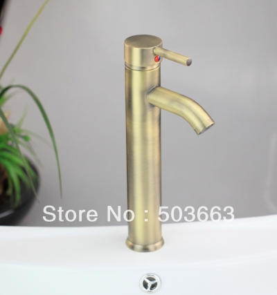 Single Lever Antique Copper Deck Mounted Bathroom Faucet Brass Mixer Tap L-0113 [Bathroom faucet 415|]