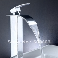 Waterfall Bathroom Basin Sink Tap Vessel Mixer Chrome Basin Faucet Brass Faucet L-209