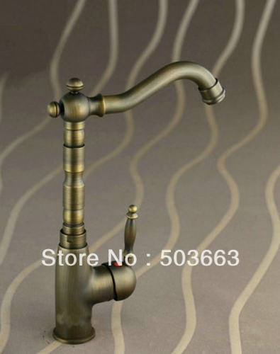 Wholesale New Classic Antique brass Bathroom Faucet Basin Sink Spray Single Handle Mixer Tap S-845