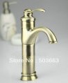 Wholesale New Classic Single Hole Antique Brass Bathroom Faucet Basin Sink Spray Single Handle Mixer Tap S-875