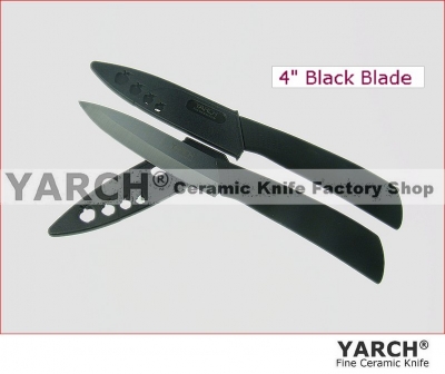 YARCH 4" Black Blade Ceramic Knife ,paring knives 2PCS/lot , Ceramic knives , CE FDA certified
