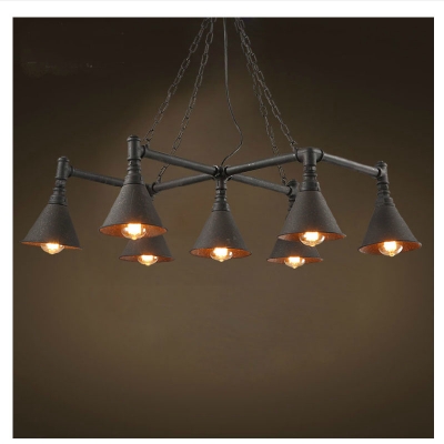 black american loft vintage retro pulley wrought iron chandelier industrial lamps e27 edison pendant lamp home light fixtures