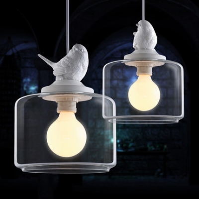 creative bird glass pendant deco lamps for home modern japanese brief style pendant lights bedroom art deco lighting e27