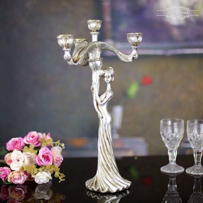 creative resin retro candle holder for wedding candelabra home table decoration centerpiece candle stand christmas [lighter-4465]
