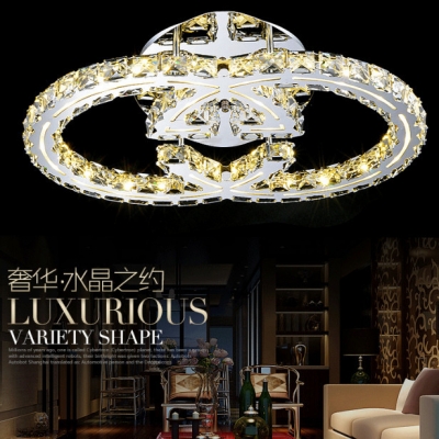 g style 540*400*130mm led lighting clear/champange crystal ceiling lamp crystal led ceiling light lamps for home