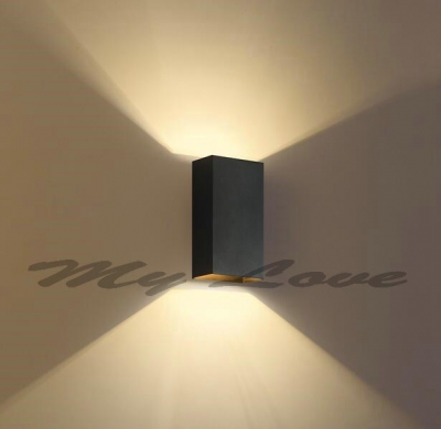 iron wall lamp living room modern minimalist bedroom bedside lamp creative led wall lamp aisle stairs light , black