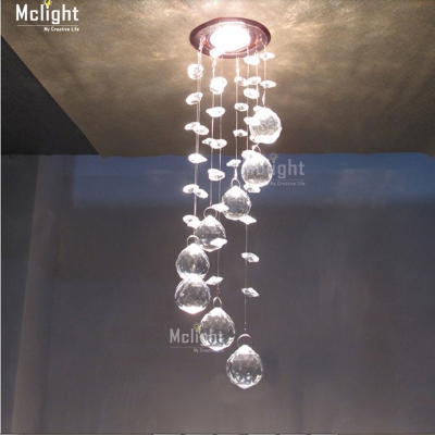 modern crystal chandelier light fixture crystal lamp crystal lustres light fitting for aisle hallway porch staircase [crystal-ceiling-light-7243]