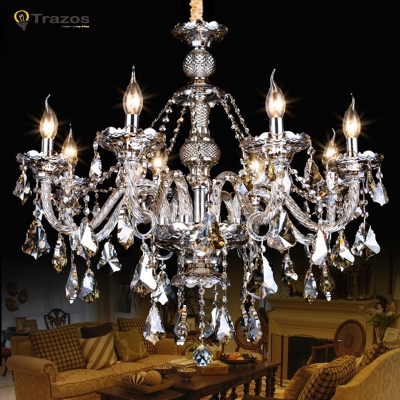 modern led chandelier decor home lighting fixture dinner party ceiling lamp lustres de sala de cristal wedding chandelier [bedroom-2747]