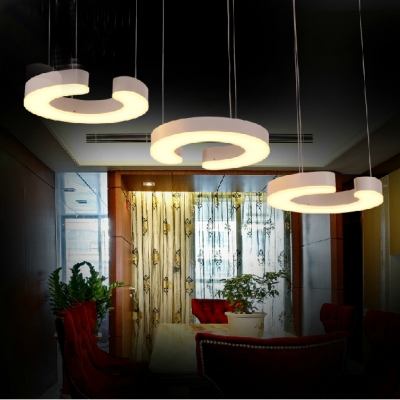 modern led lustre acryl ring pendant lights adjustable dining restaurant living room bedroom wire lighting fixture hanging lamp [modern-pendant-light-6597]