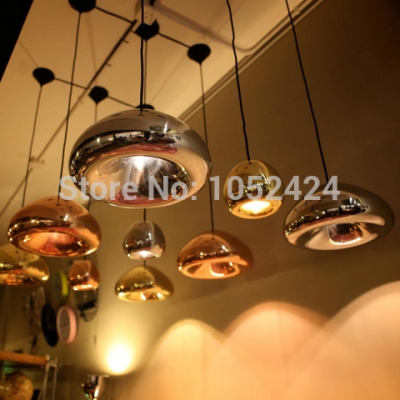 modern tom dixon pendant lamp 1 light d30 cm e26 e27 glass shade plated dinning living room pendant light [pendant-lights-3800]