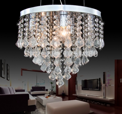most popular contemporary crystal chandelier hang dinning room lamp bar light dia400*h280mm