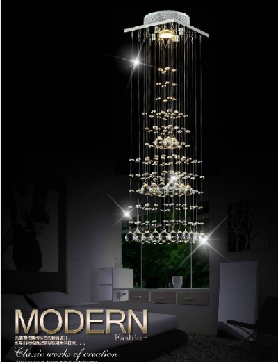 new promotion s square light design home chandelier dia200*h740mm contemporary crystal lamp [modern-crystal-chandelier-5183]