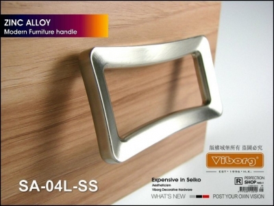 (4 pieces/lot) VIBORG Zinc Alloy Drawer Handles& Cabinet Handles &Drawer Pulls & Cabinet Pulls, SA-04L-SS