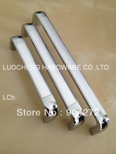 10 PCS/LOT FREE SHIPPING HOLE TO HOLE 96MM ZINC ALLOY BASE WITH ALUMUNIUM PLATE HANDLES/ CHROME FININSH W/ REMOVABLE 22MM SCREW