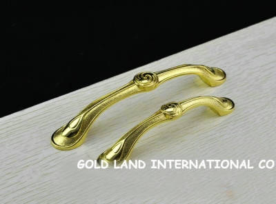 128mm Free shipping 24K golden color cabinet drawer handle bedroom wardrobe handle