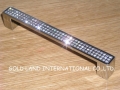 128mm Free shipping zinc alloy crystal glass drawer handle/ kitchen cabinet handle