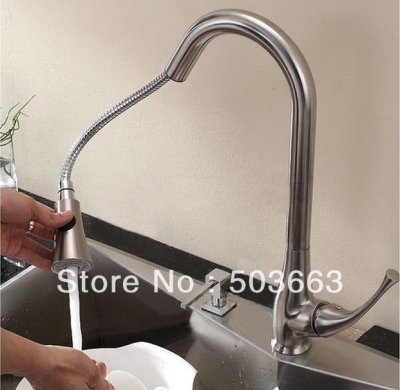 2013 Design Nickel Brushed Kitchen Faucet Pull Out And Swivel Mixer Brass Faucet Vanity Faucet L-6011