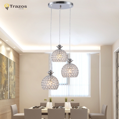 2016 modern crystal pendant light lamp for living room lamparas de techo colgante pendant lamp for dining room