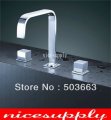 3 pcs chrome faucet bathtub Waterfall Mixer tap vanity faucet b806