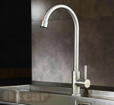 304 stainless steel unleaded kitchen faucet single cold water tap washing vegetables basin sink faucet